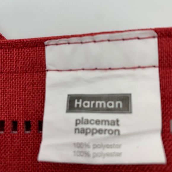 Harmon Red Cloth Placemats - Picture 3 of 4